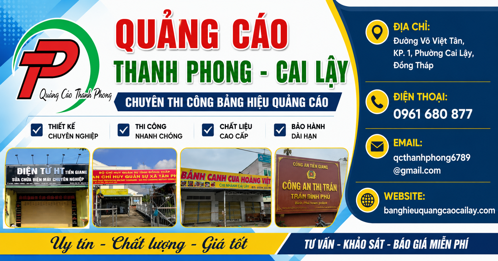 Chuyên Thi Công Bảng Hiệu Quảng Cáo Ở Cai Lậy Tiền Giang