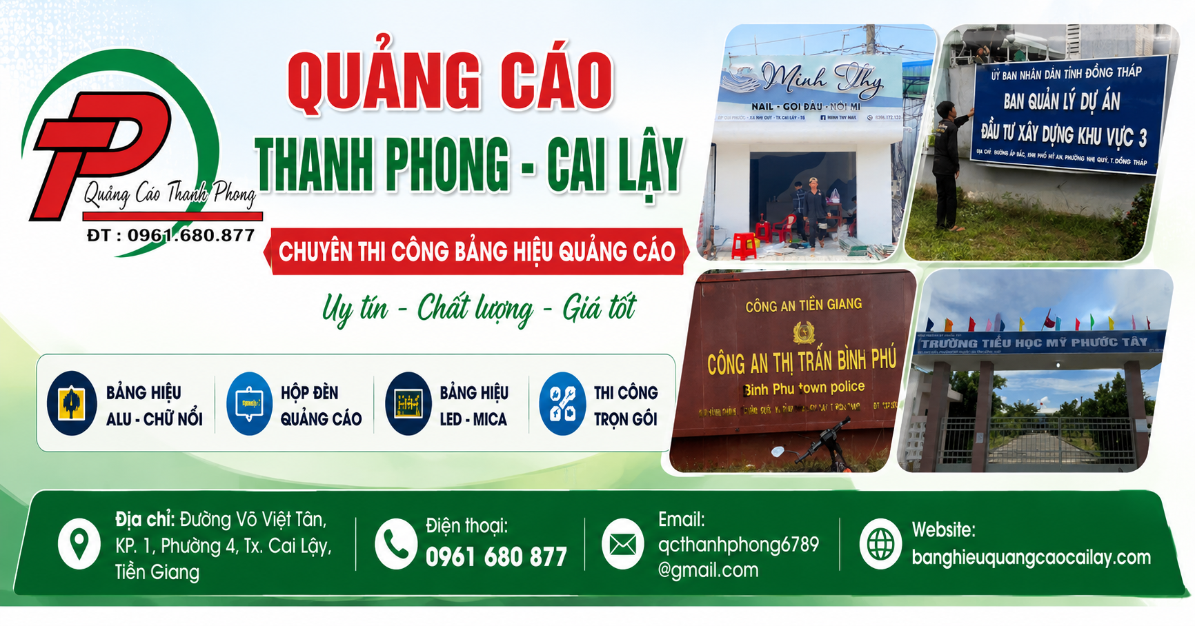 Chuyên Thi Công Bảng Hiệu Quảng Cáo Ở Cai Lậy Tiền Giang