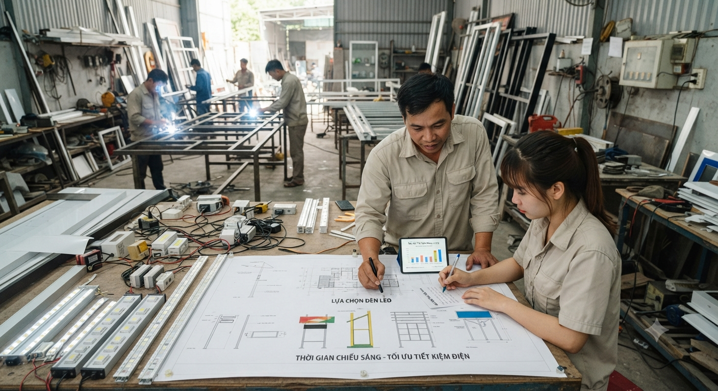 Cách chọn đèn và thời gian bật tối ưu để tiết kiệm điện