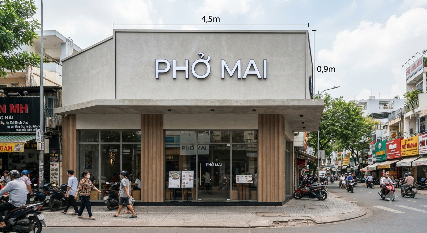 Tổng quan về tầm quan trọng của tỷ lệ bảng hiệu và mặt tiền
