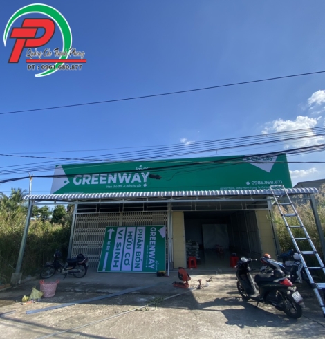 Bảng hiệu công ty phan bón Greenway