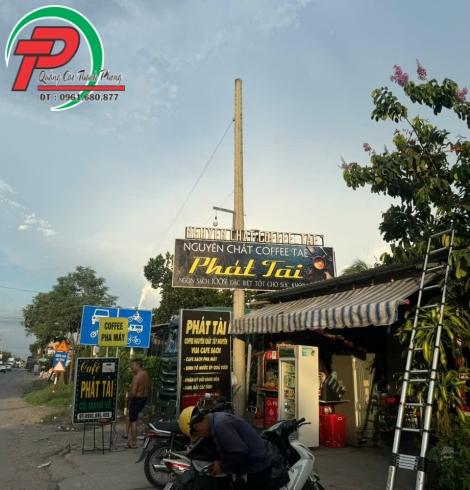 Bảng hiệu caffe Phát Tài